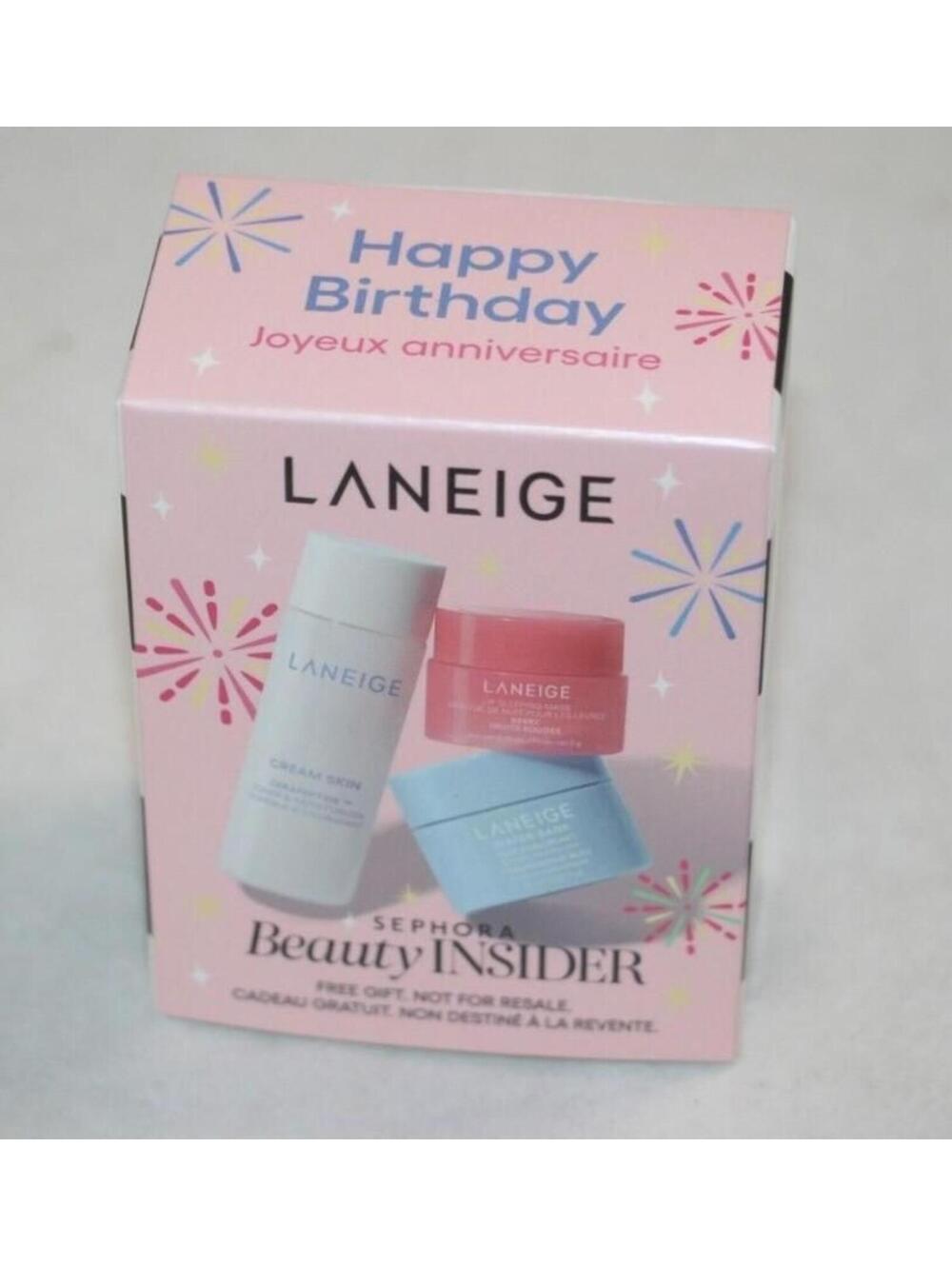 LANEIGE 3PC - Water Bank Moisturizer, Lip Sleeping Mask Berry, Cerapeptide Toner